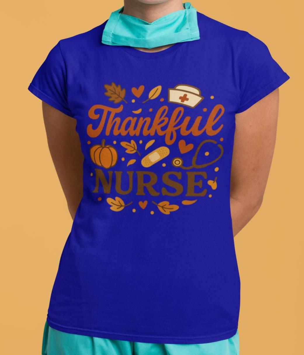Thankful Nurse Shirt, Fall Nurse Shirt, Thanksgiving Nurse Shirt, Retro Autumn Nurse Tee, Cozy Medical Fall Shirt, Thanksgiving Nurse Shirt