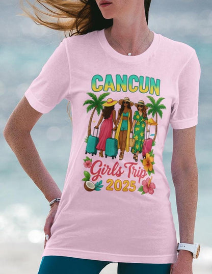 Cancun Girls Trip Shirt, Girls Vacation 2025, Tropical Travel Shirt, Matching Group Trip Shirt, Girls Trip Shirt, Cancun Vacation Trip