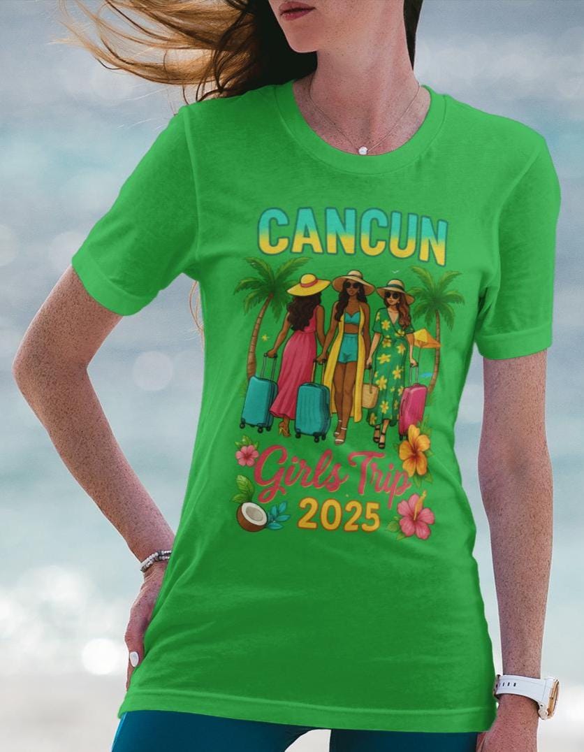 Cancun Girls Trip Shirt, Girls Vacation 2025, Tropical Travel Shirt, Matching Group Trip Shirt, Girls Trip Shirt, Cancun Vacation Trip