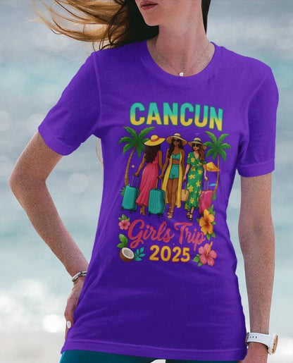 Cancun Girls Trip Shirt, Girls Vacation 2025, Tropical Travel Shirt, Matching Group Trip Shirt, Girls Trip Shirt, Cancun Vacation Trip