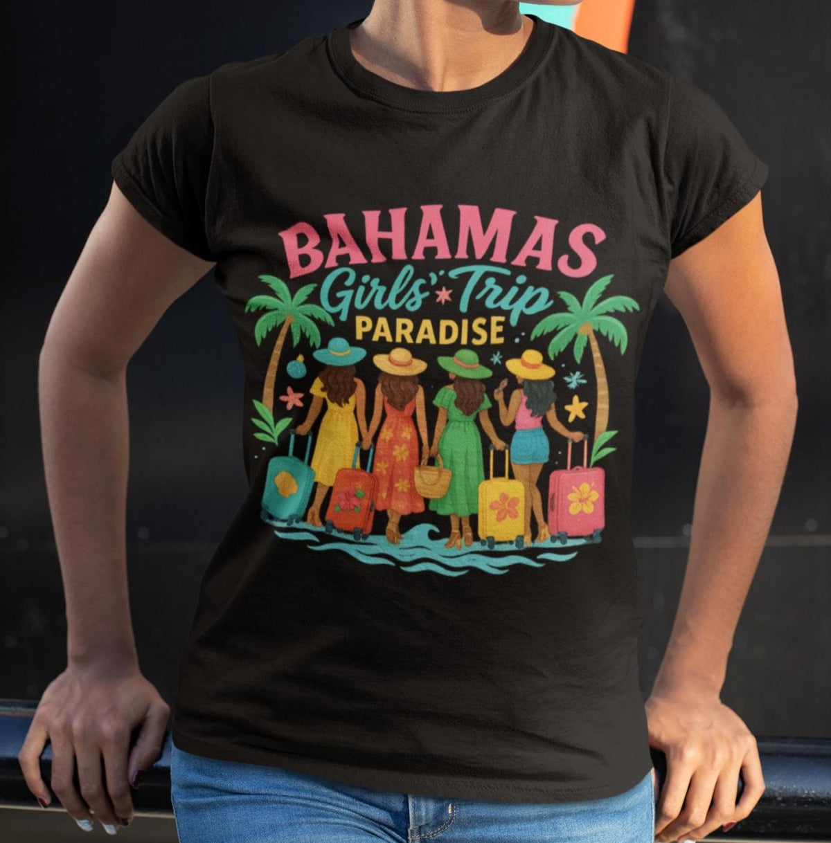 Bahamas Girls Trip, Tropical Paradise Vacation, Matching Travel Shirts for Girls Trip, Tropical Travel Shirt, Bahamas Vacation Trip