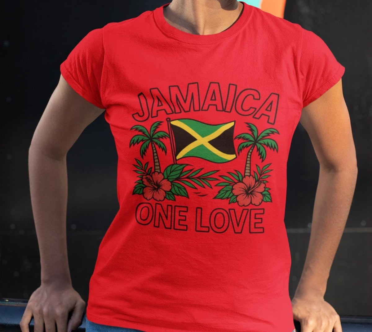Jamaica Vacation Shirt, One Love Tropical T-Shirt, Group Trip Tee, Jamaican Flag, Palm Tree & Hibiscus Shirt, Jamaica TShirt, Jamaica Gift