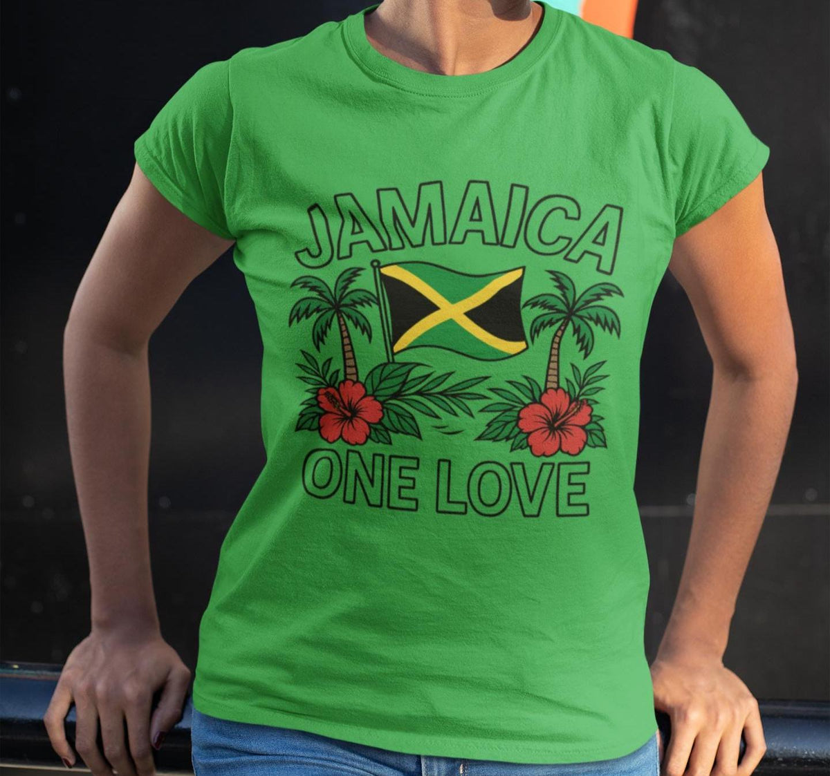 Jamaica Vacation Shirt, One Love Tropical T-Shirt, Group Trip Tee, Jamaican Flag, Palm Tree & Hibiscus Shirt, Jamaica TShirt, Jamaica Gift