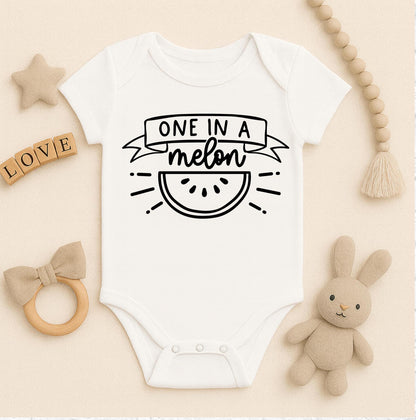 BABY GIRL ONESIE, One In A Melon Cute Onesie, Newborn, Coming Home Outfit, Baby Shower Gift, Red Baby Bodysuit, New Baby, Baby Girl Gift