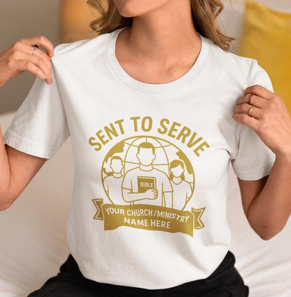 Custom Mission Trip Shirt, Sent to Serve Christian Tee, Personalized Church Group Shirt, Faith Ministry Shirt, Church Volunteer Travel Shirt