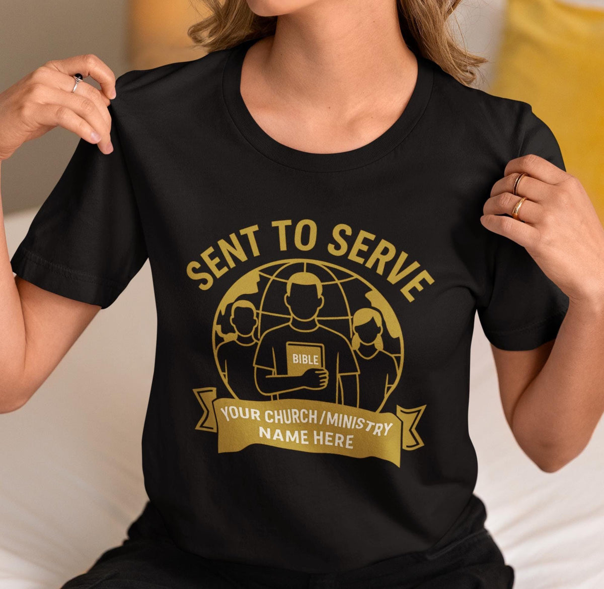 Custom Mission Trip Shirt, Sent to Serve Christian Tee, Personalized Church Group Shirt, Faith Ministry Shirt, Church Volunteer Travel Shirt