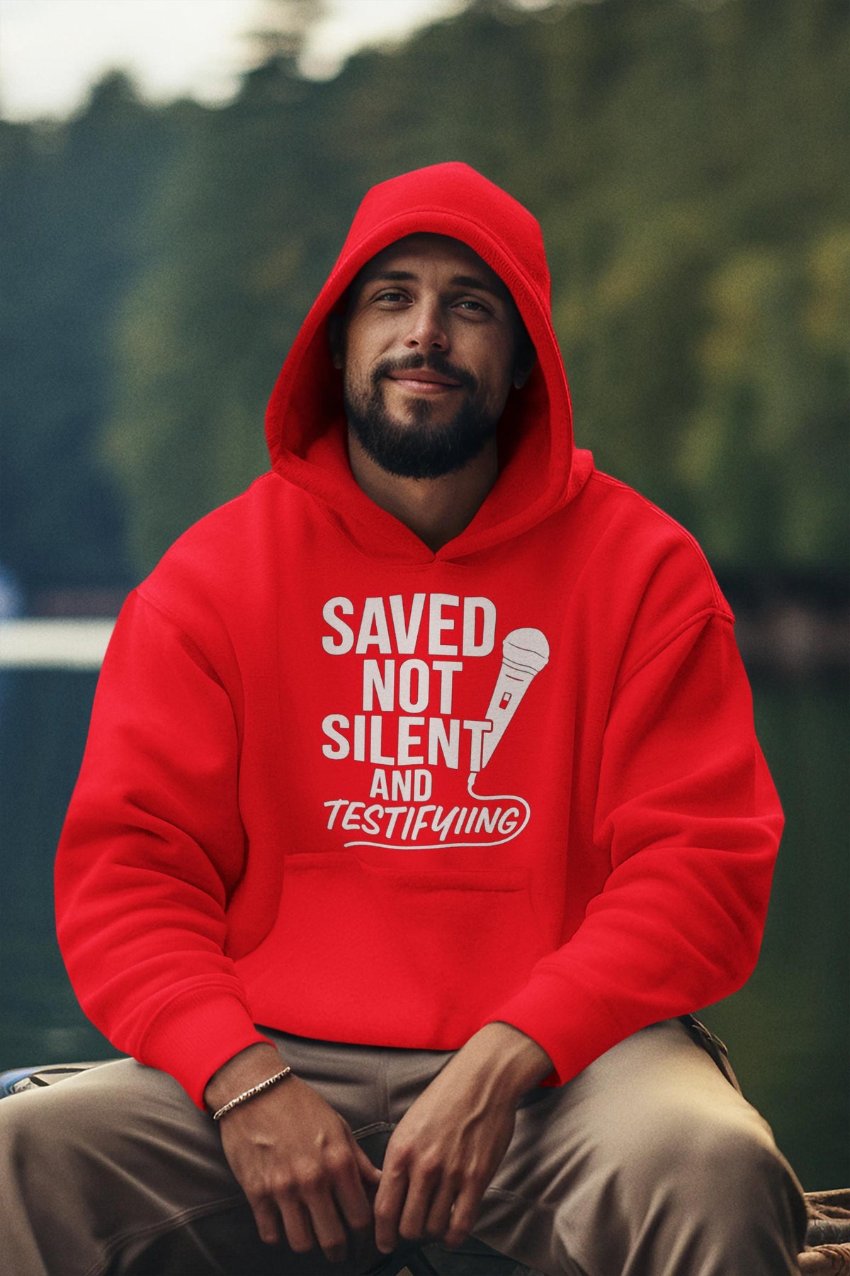 Saved Not Silent Testifying Shirt, Christian Streetwear Tee, Faith Graphic Tee, Unisex Christian Apparel, Christian Faith Hoodie, Hoodie