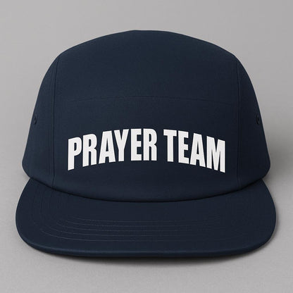 Prayer Team Hat, Black 5 Panel Cap with White Vinyl Lettering, Christian Hat, Church Prayer Ministry Team Hat, Religious Streetwear Cap