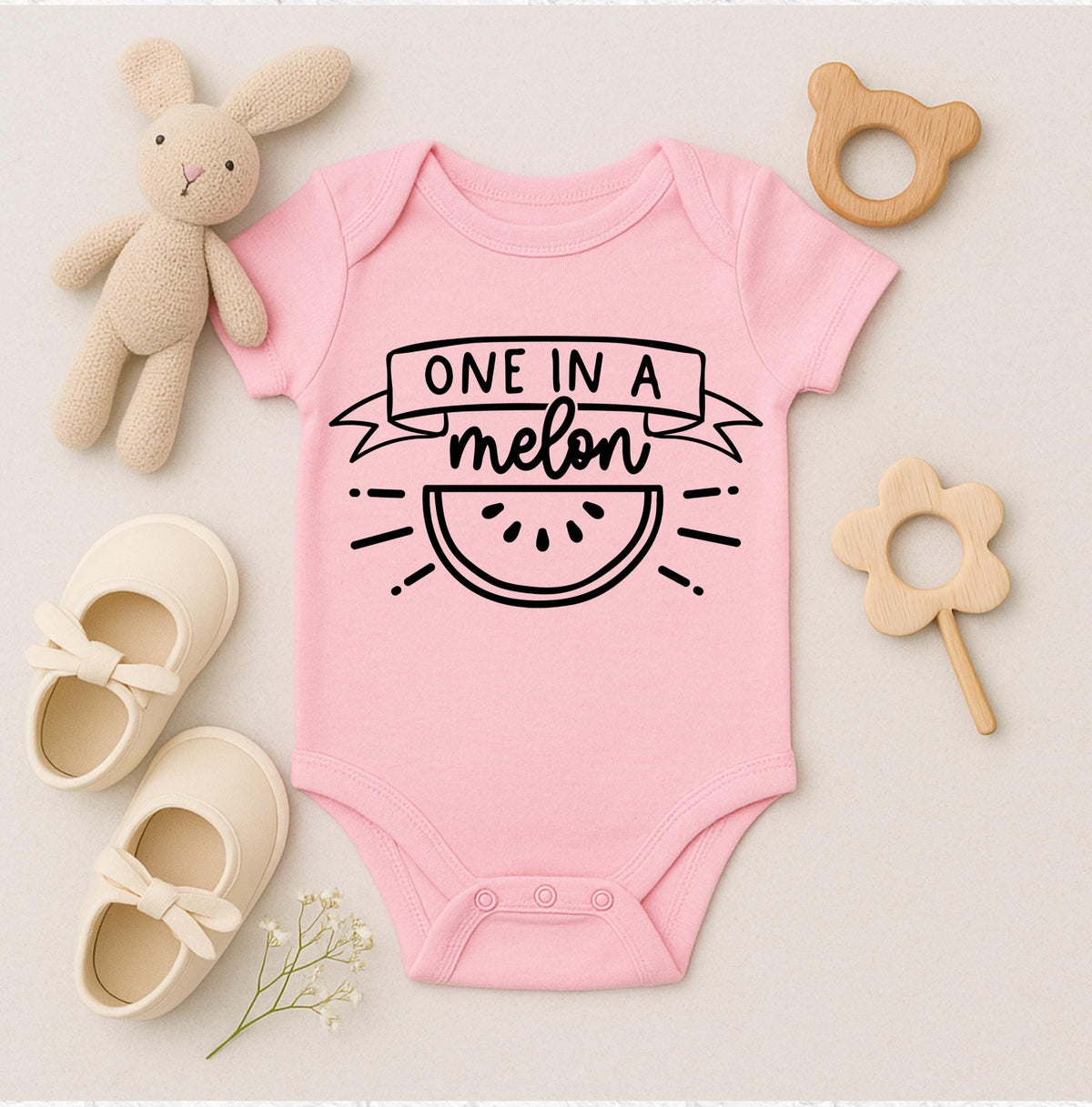 BABY GIRL ONESIE, One In A Melon Cute Onesie, Newborn, Coming Home Outfit, Baby Shower Gift, Red Baby Bodysuit, New Baby, Baby Girl Gift