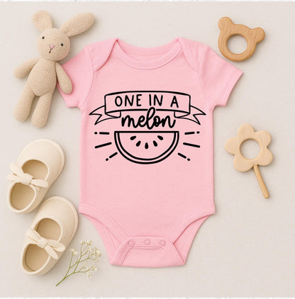 BABY GIRL ONESIE, One In A Melon Cute Onesie, Newborn, Coming Home Outfit, Baby Shower Gift, Red Baby Bodysuit, New Baby, Baby Girl Gift