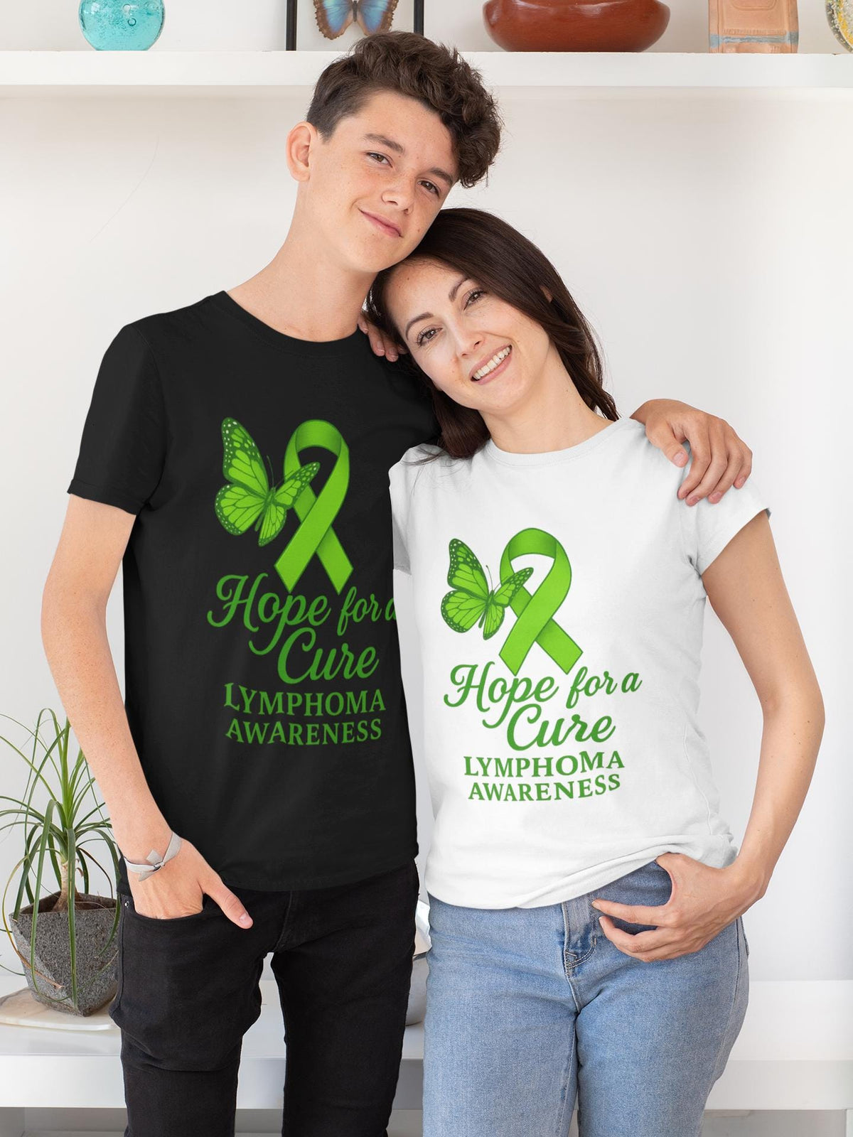 Lymphoma Awareness Shirt, Hope for a Cure Shirt Design, Lime Green Ribbon Butterfly, Cancer Support Shirt, Cancer Survivor Tee, Cancer Walk
