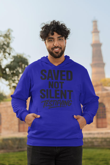 Saved Not Silent Testifying Shirt, Christian Streetwear Tee, Faith Graphic Tee, Unisex Christian Apparel, Christian Faith Hoodie, Hoodie