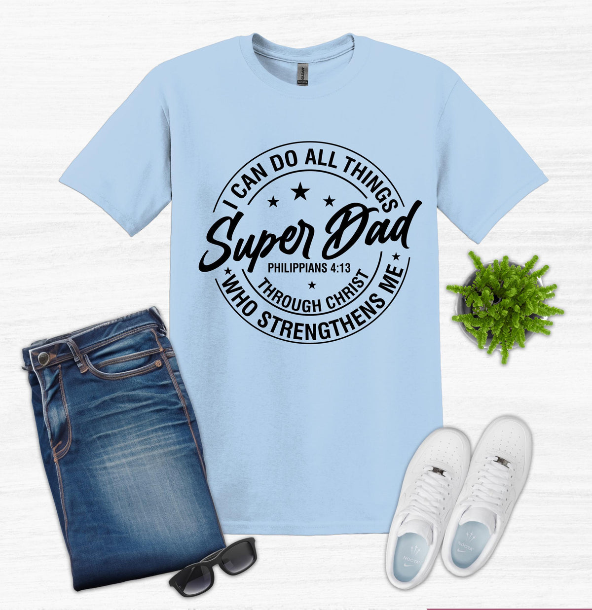 Super Dad Shirt, Christian Shirt, Mens Shirt, Gift for him, Fathers Day Shirt, Religious Apparel, Dad TShirt, Christian Gift, Jesus TShirt