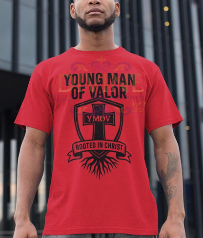 Young Man of Valor Shirt, Christian Men’s Tee Long Sleeve or Short Sleeve, Faith Based Apparel, Scripture Shirt Gift