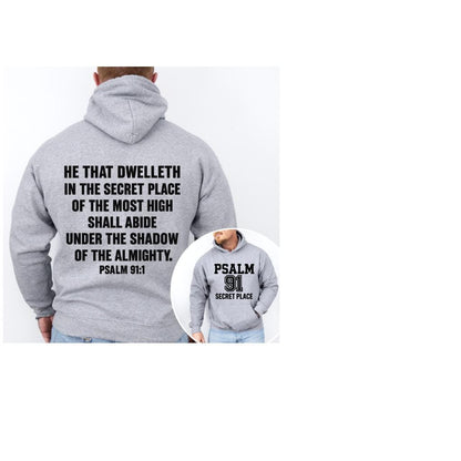 Psalm 91 Hoodie, Unisex, Secret Place Hoodie, Christian Varsity Hoodie, Faith Streetwear Sweatshirt, Bible Verse Hoodie, Religious Gift