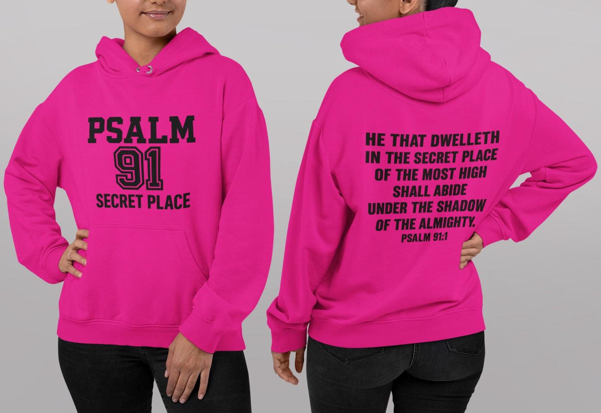 Psalm 91 Hoodie, Unisex, Secret Place Hoodie, Christian Varsity Hoodie, Faith Streetwear Sweatshirt, Bible Verse Hoodie, Religious Gift