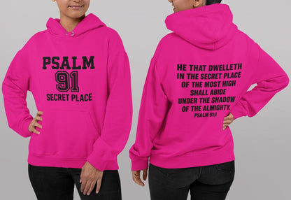 Psalm 91 Hoodie, Unisex, Secret Place Hoodie, Christian Varsity Hoodie, Faith Streetwear Sweatshirt, Bible Verse Hoodie, Religious Gift