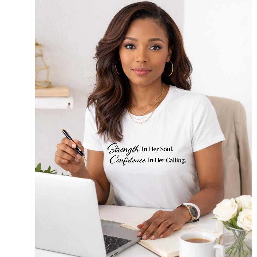 Strength in Her Soul Confidence in Her Calling Shirt, Women Empowerment Faith Tee, Christian Inspirational Shirt for Women