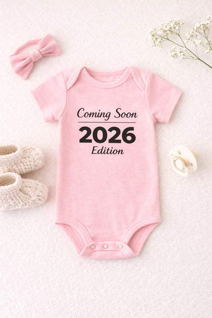 Coming Soon 2026 Edition Baby Onesie, Pregnancy Announcement Outfit, Gerber Baby Bodysuit, Baby Shower Gift, Neutral Baby Reveal