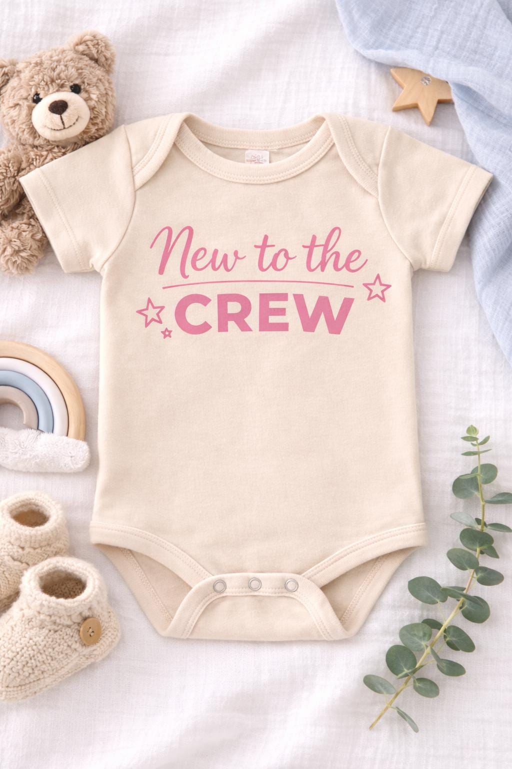 New to the Crew Baby Onesie, Gerber Baby Bodysuit, New Baby Outfit, Baby Shower Gift, Gender Neutral Baby Onesie