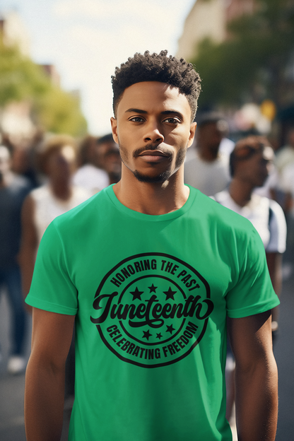 JUNETEENTH HONORING THE PAST CELEBRATING FREEDOM TSHIRT