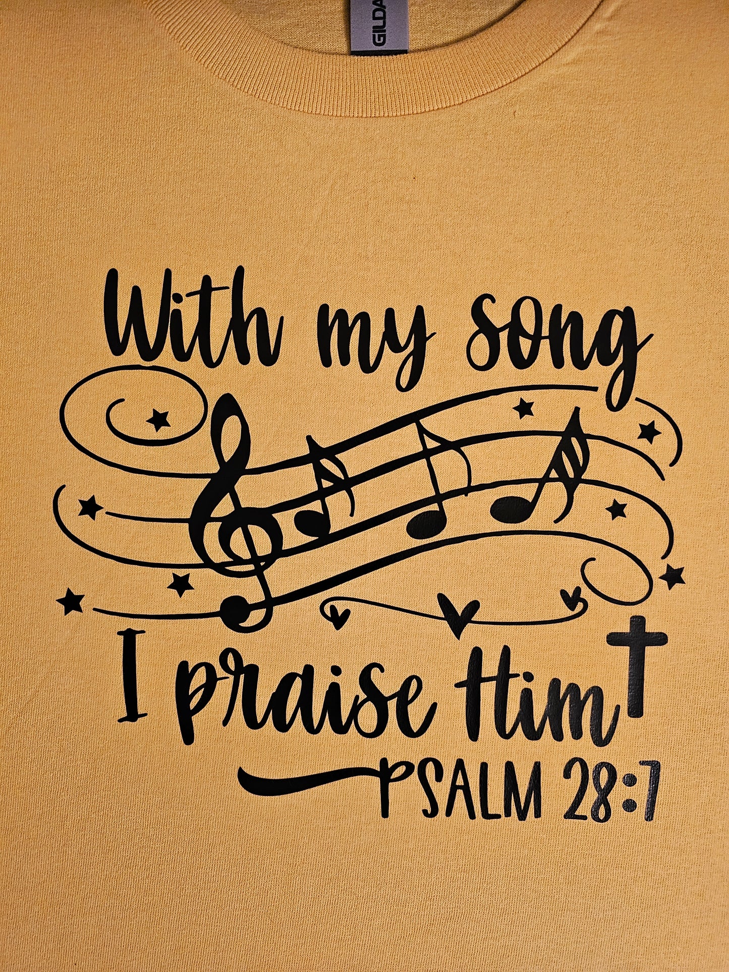 BIBLE WITH MY SONG I PRAISE HIM SHORT SLEEVE T SHIRT