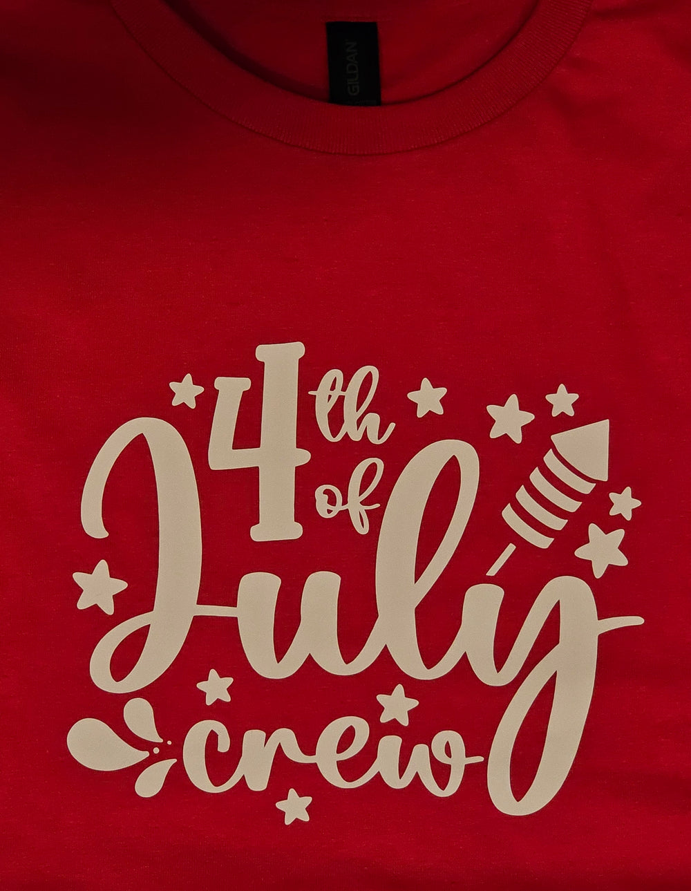 FOURTH OF JULY CREW RED TSHIRT