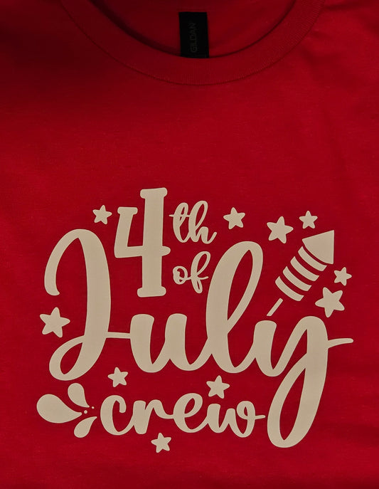 FOURTH OF JULY CREW RED TSHIRT