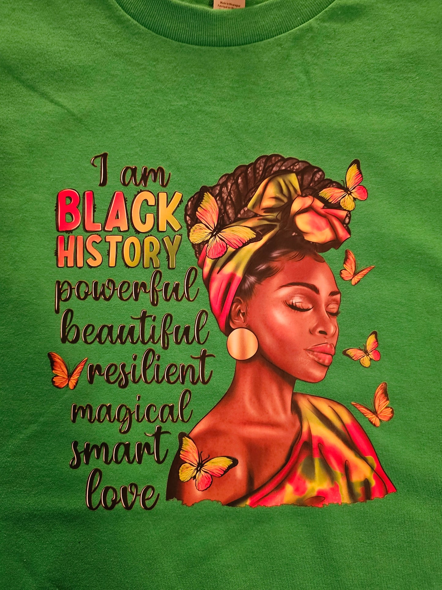 SHORT SLEEVE I AM BLACK HISTORY FEMALE TSHIRT