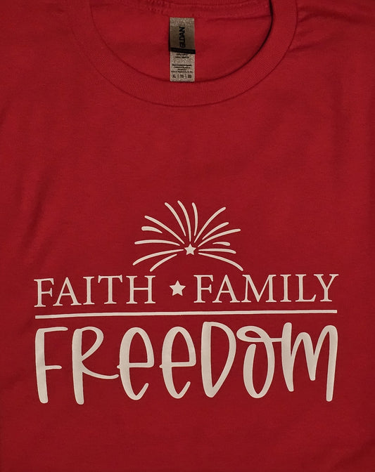 FAITH FAMILY FREEDOM SHORT SLEEVE TSHIRT