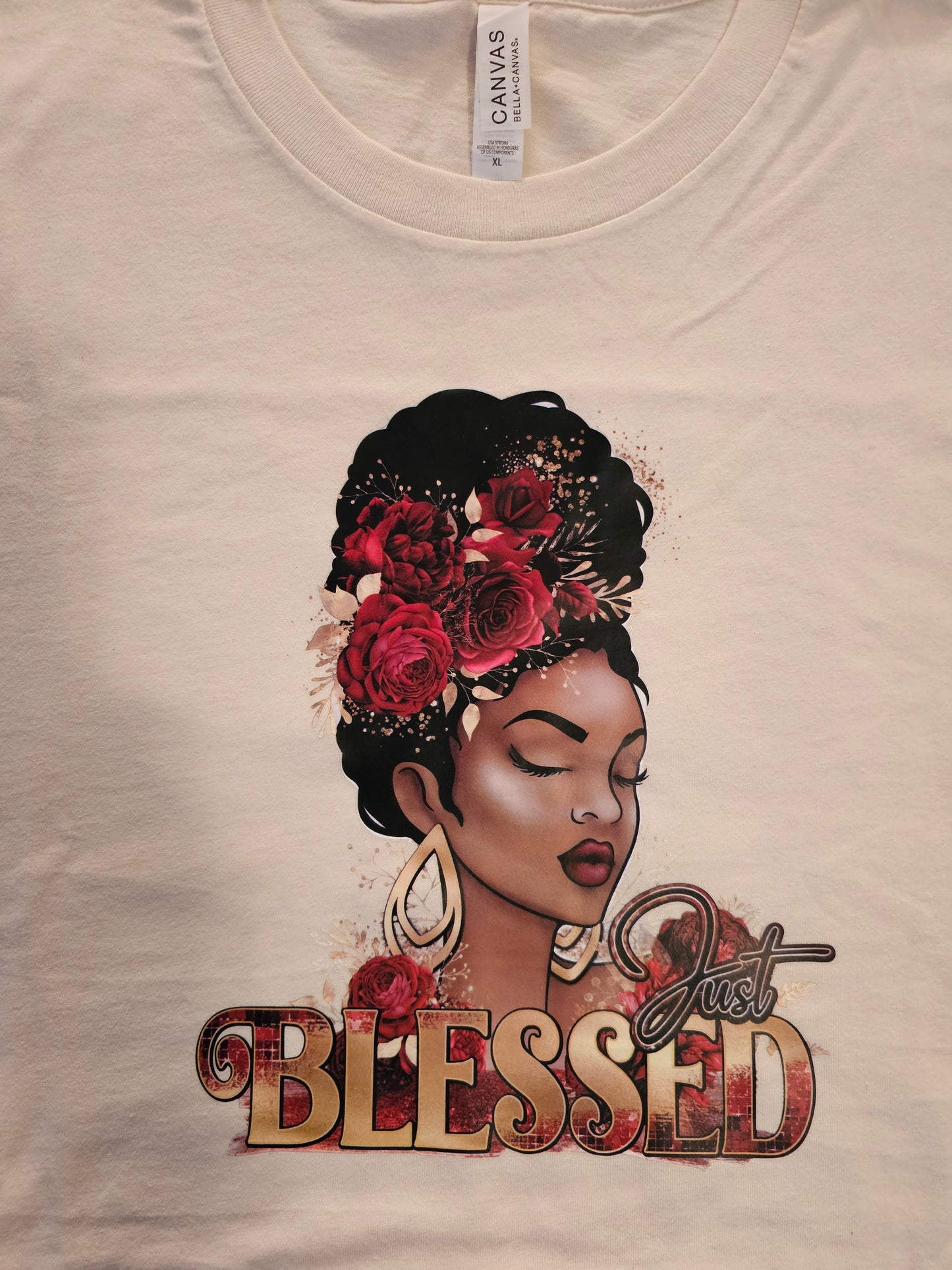 JUST BLESSED FEMALE T SHIRT