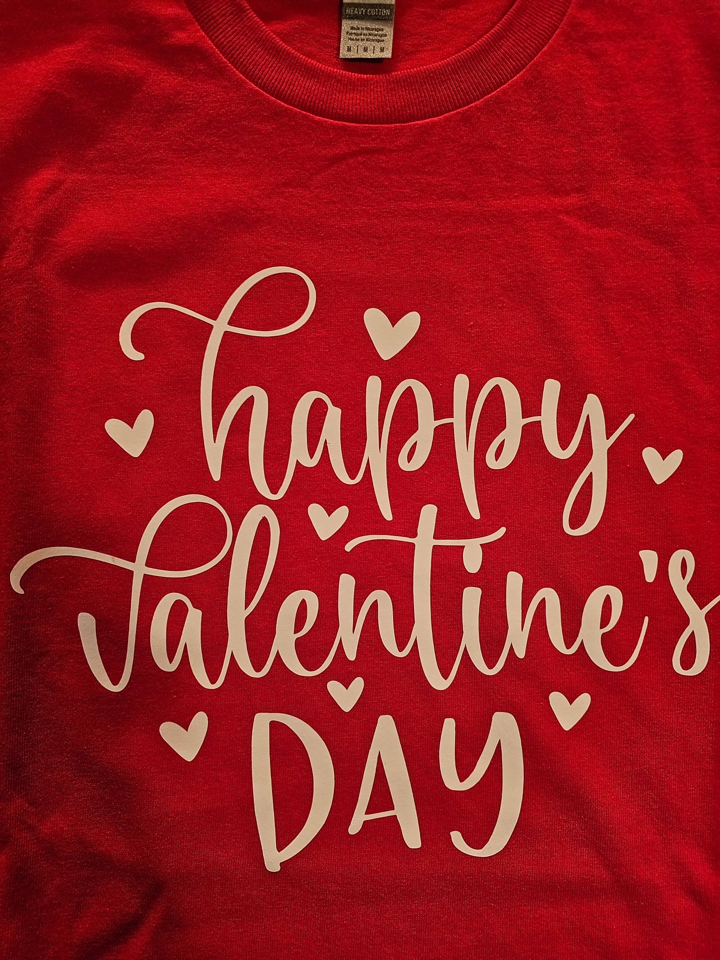 HAPPY VALENTINE'S DAY SHORT SLEEVE RED T SHIRT