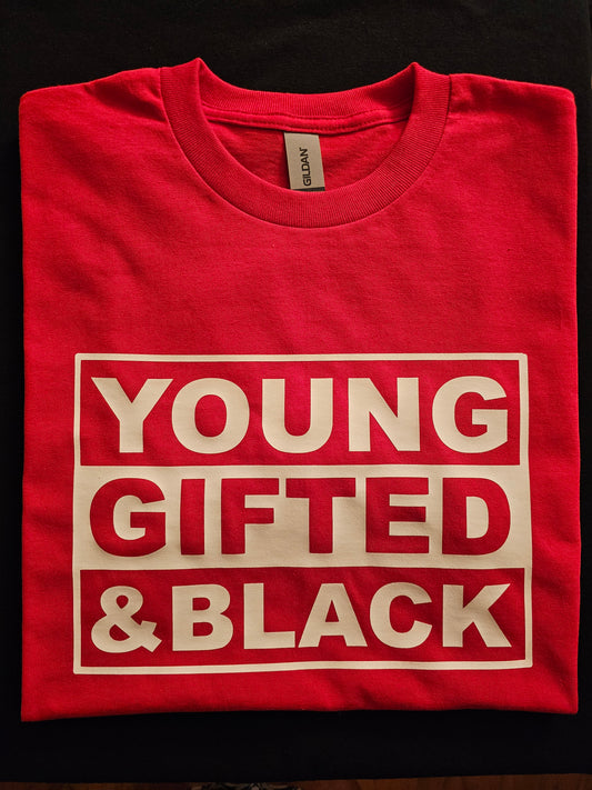 YOUNG GIFTED AND BLACK SHORT SLEEVE T SHIRT